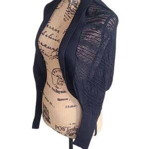 2b bebe Black Open Front Cardigan Shrug